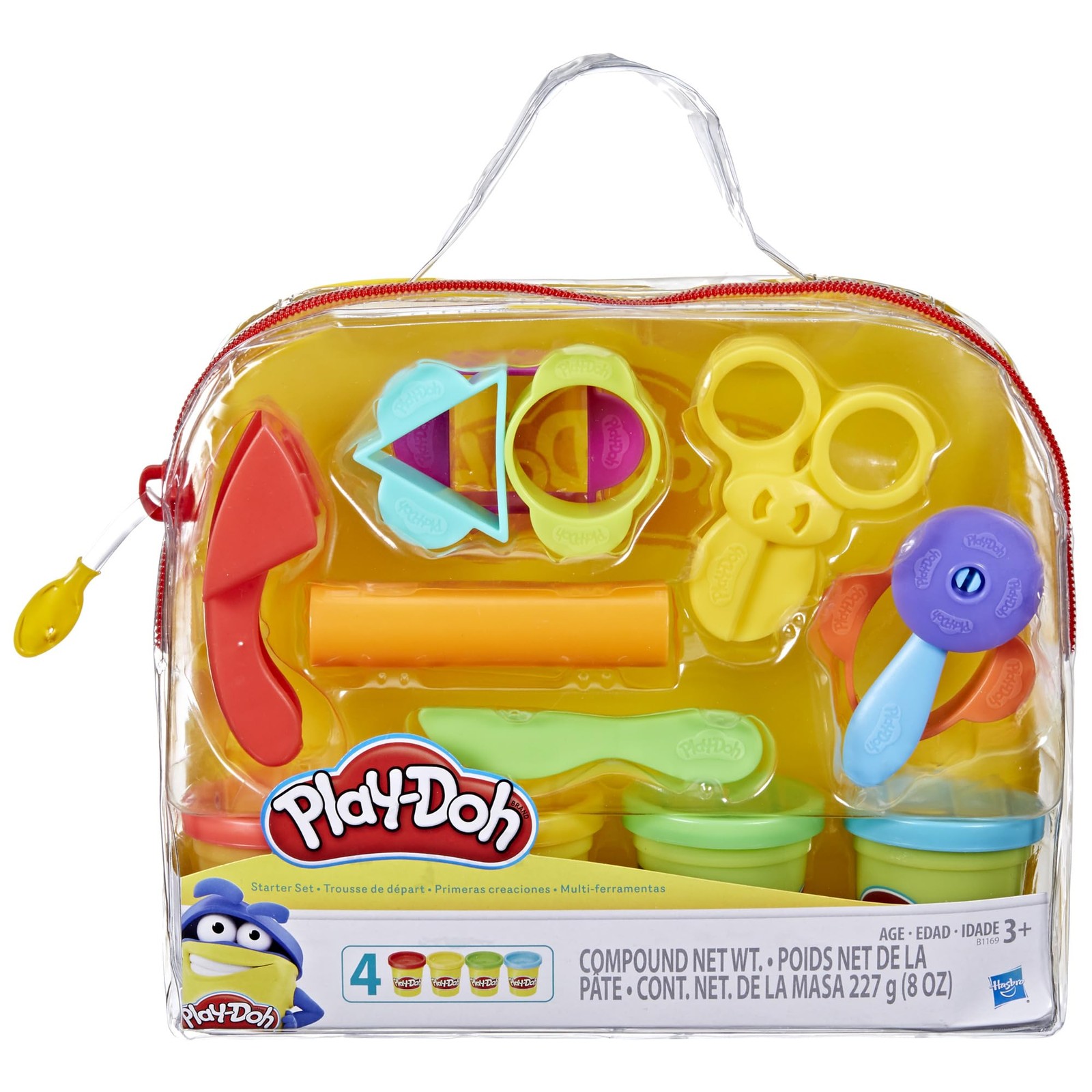 Play-Doh Starter Set 9-Piece Kit with Storage Tote & 4 Medium, Multicolor