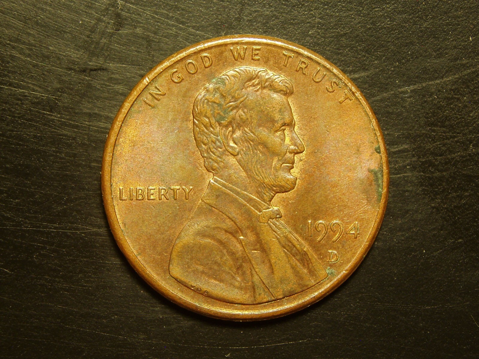 1994-D ONE LINCOLN MEMORIAL CENT #10