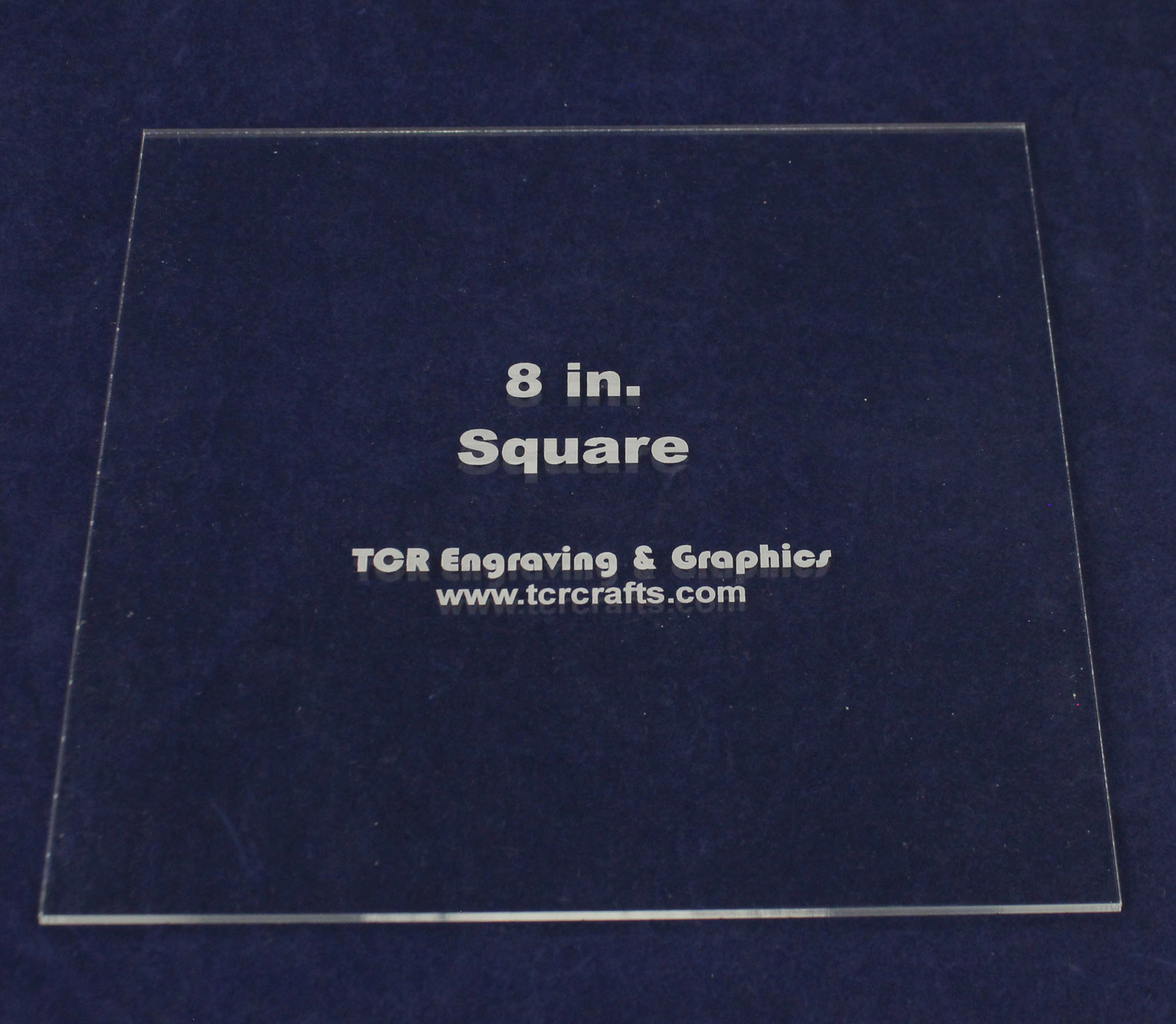 Square Template 8 Inch -Actual Size- Clear 1/8 Inch