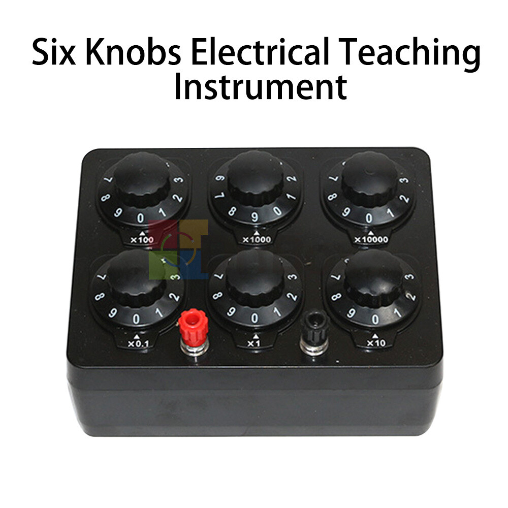 0-99999.9 ohm Simple Resistance Box Six Knobs Electricity Teaching Instruments
