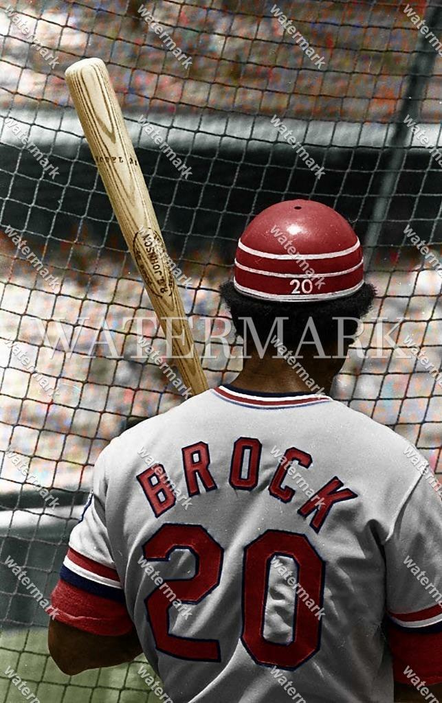 DW821 Lou Brock St Louis Cardinals Baseball 8x10 11x14 16x20 Colorized Photo