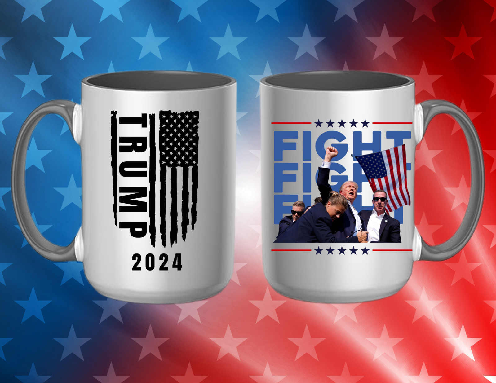 TRUMP FIGHT TRUMP 2024 15 OZ COFFEE MUG