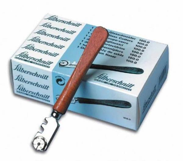 (1) Bohle Silberschnitt Wooden Handle Glass Cutter 6-Wheel B0 100.0 100