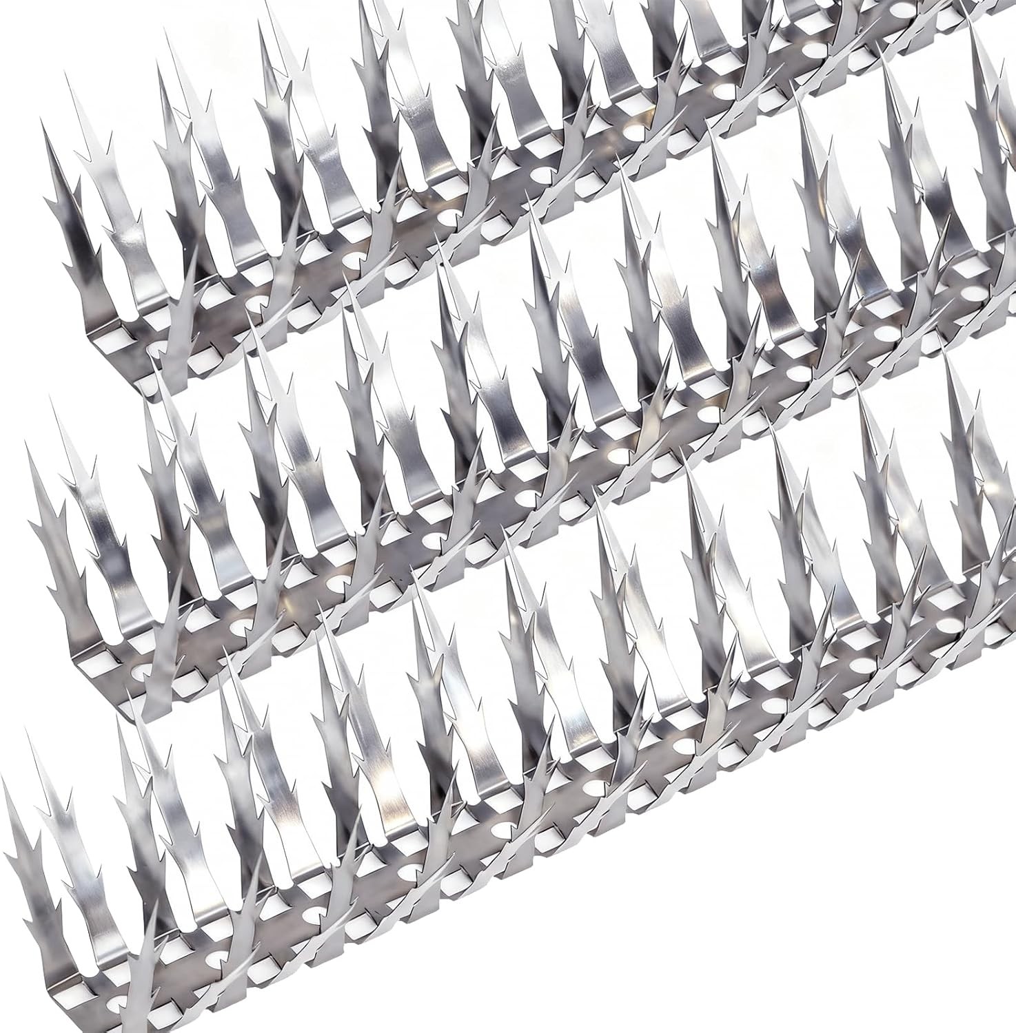 Bird Spikes, 10 FT Stainless Steel Bird Deterrent Spikes, Pigeon Spikes for O
