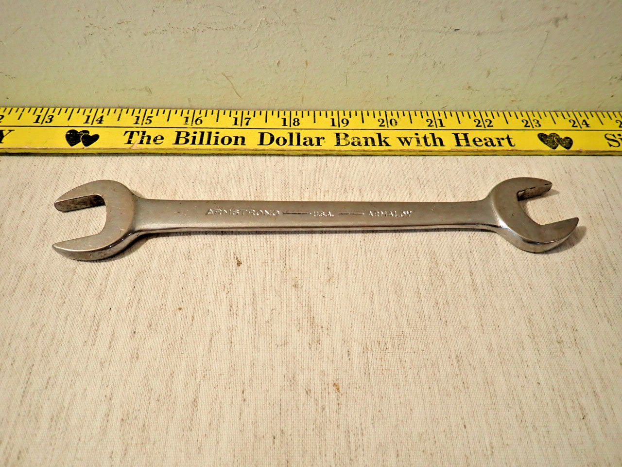 Vng Armstrong-Armaloy 26-124 Double Open End Wrech7/8"x3/4" made in USA