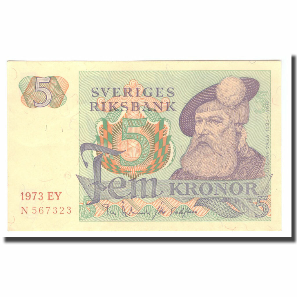 [#216798] Banknote, Sweden, 5 Kronor, 1973, 1973, KM:51d, EF(40-45)