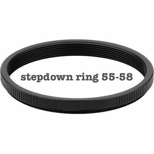 55-58 adapter ring to use 58mm lenses on 55mm thread lens