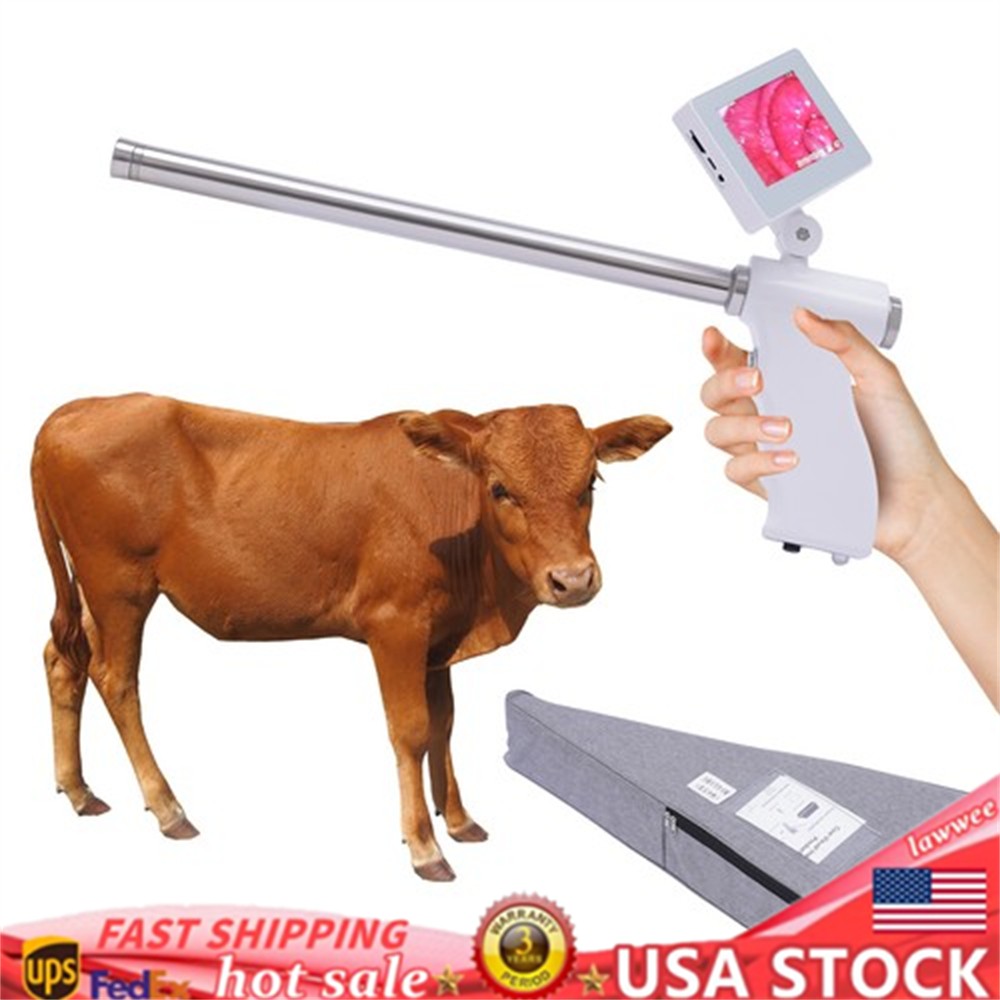 Visual Artificial Insemination Gun Cow Kit Camera with 360° Adjustable Screen