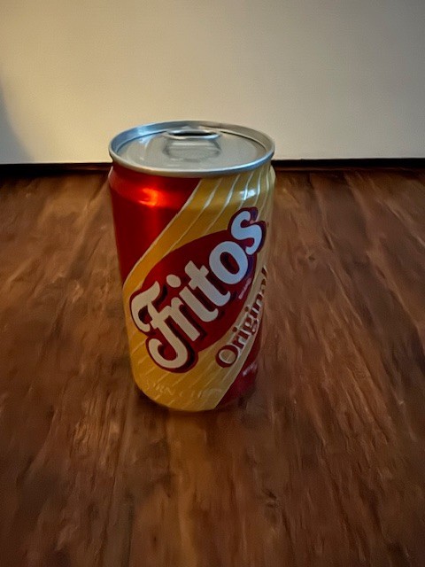 1990s Frito-Lay Collectible  Aluminum Soda Can of Fritos Corn Chips unopened NOS