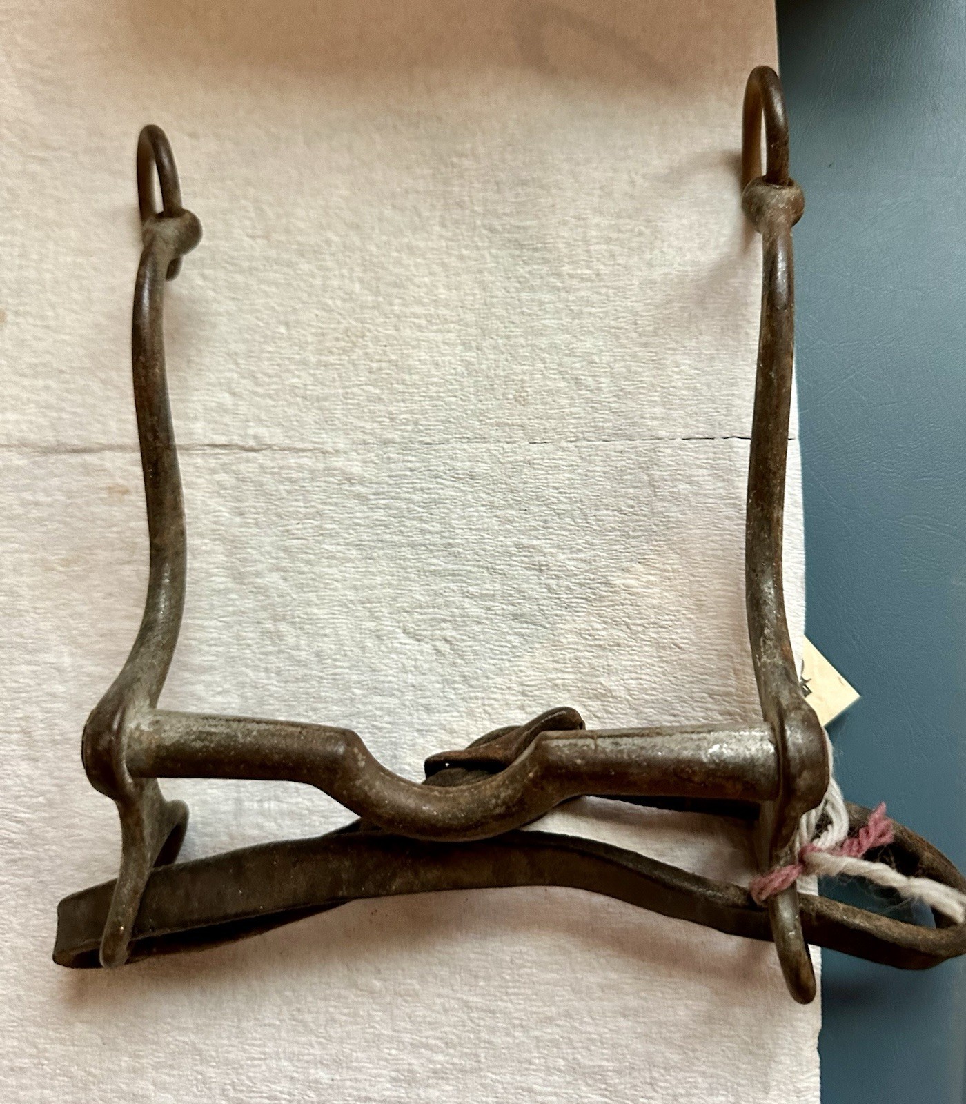 US Cavalry Western Horse Bit w/ Loop Rings, Metal Shanks, Ring Cheeks