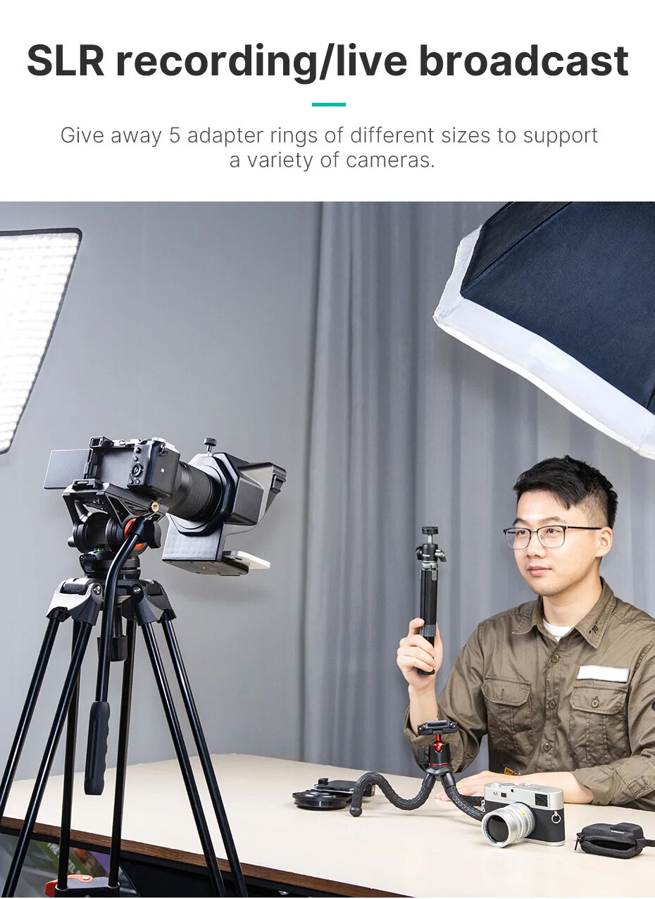 Teleprompter Prompter for Smartphone Phone DSLR Camera Video Making Live Stream