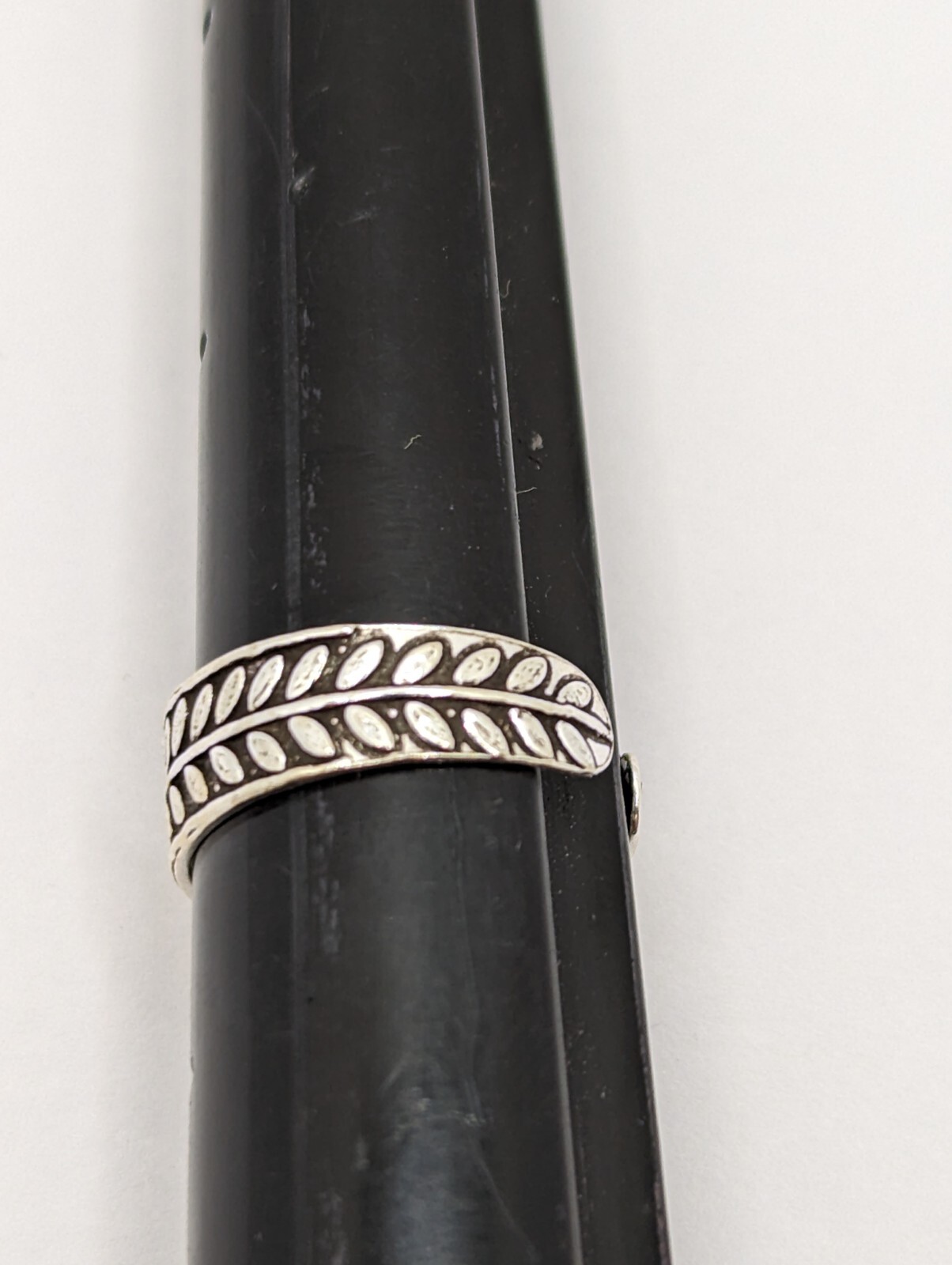 Sterling Silver Toe Ring. Vine With Leaves Design. Adjustable Size. 925 Silver