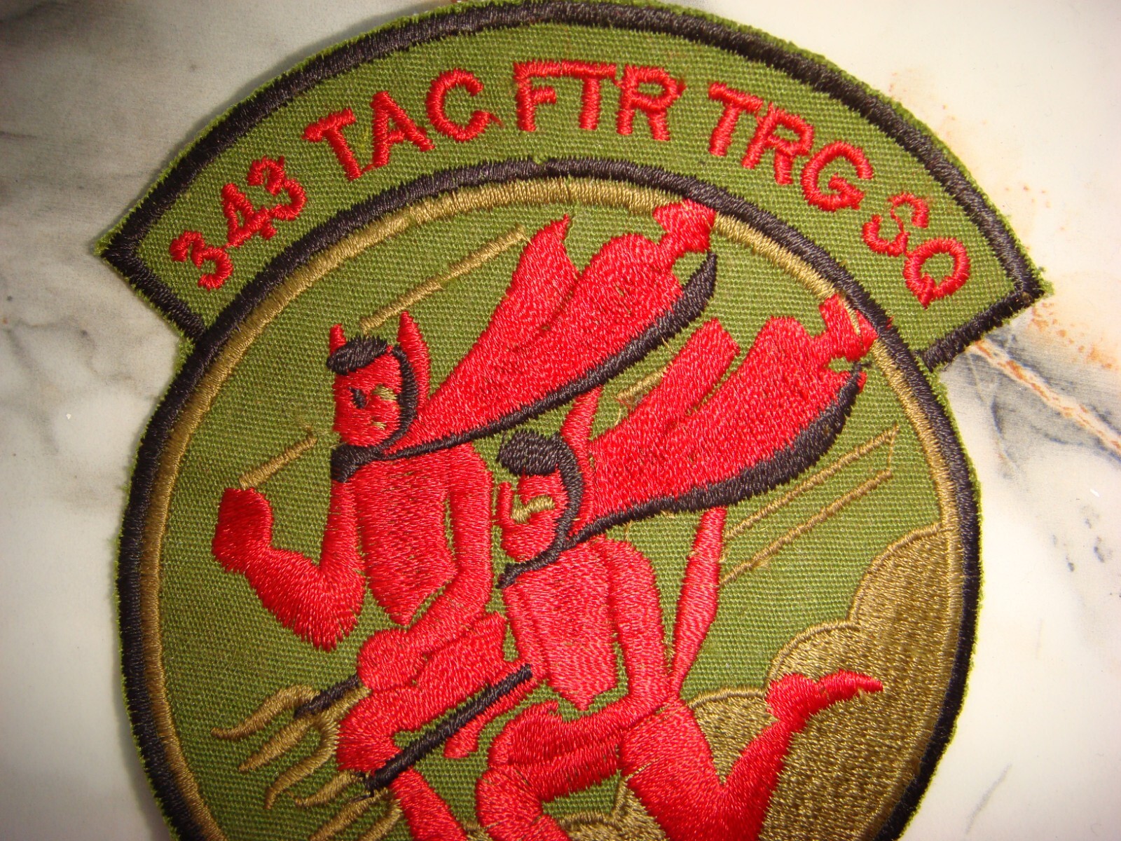 USAF 343rd TACTICAL FIGHTER SQUADRON " RED DEVILS" PATCH
