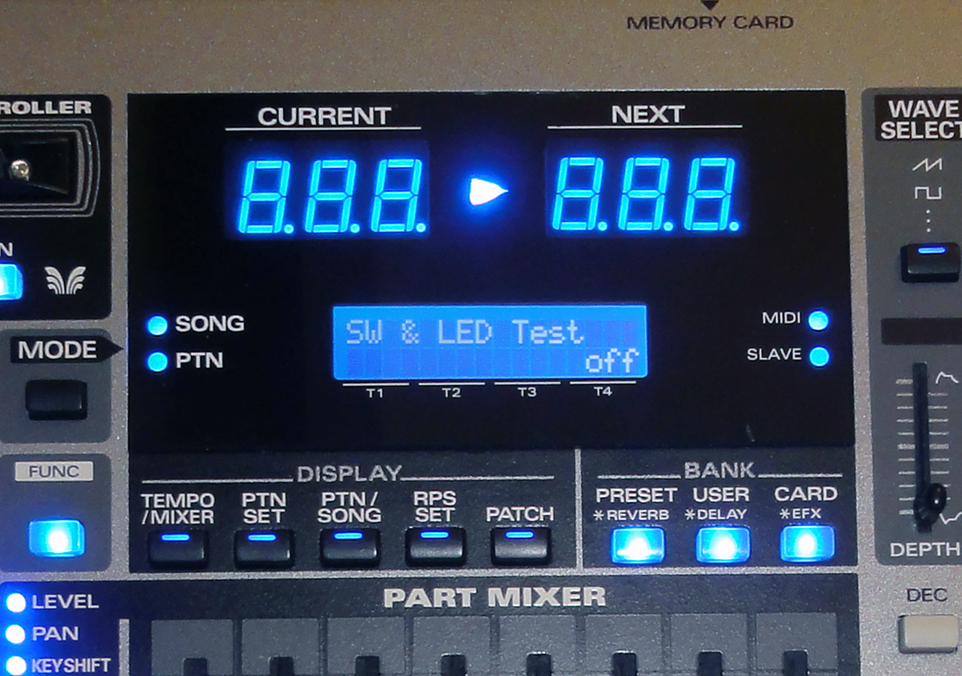 2x BLUE 3-Digit LED Displays Mod for Roland MC-505 (electronic components)