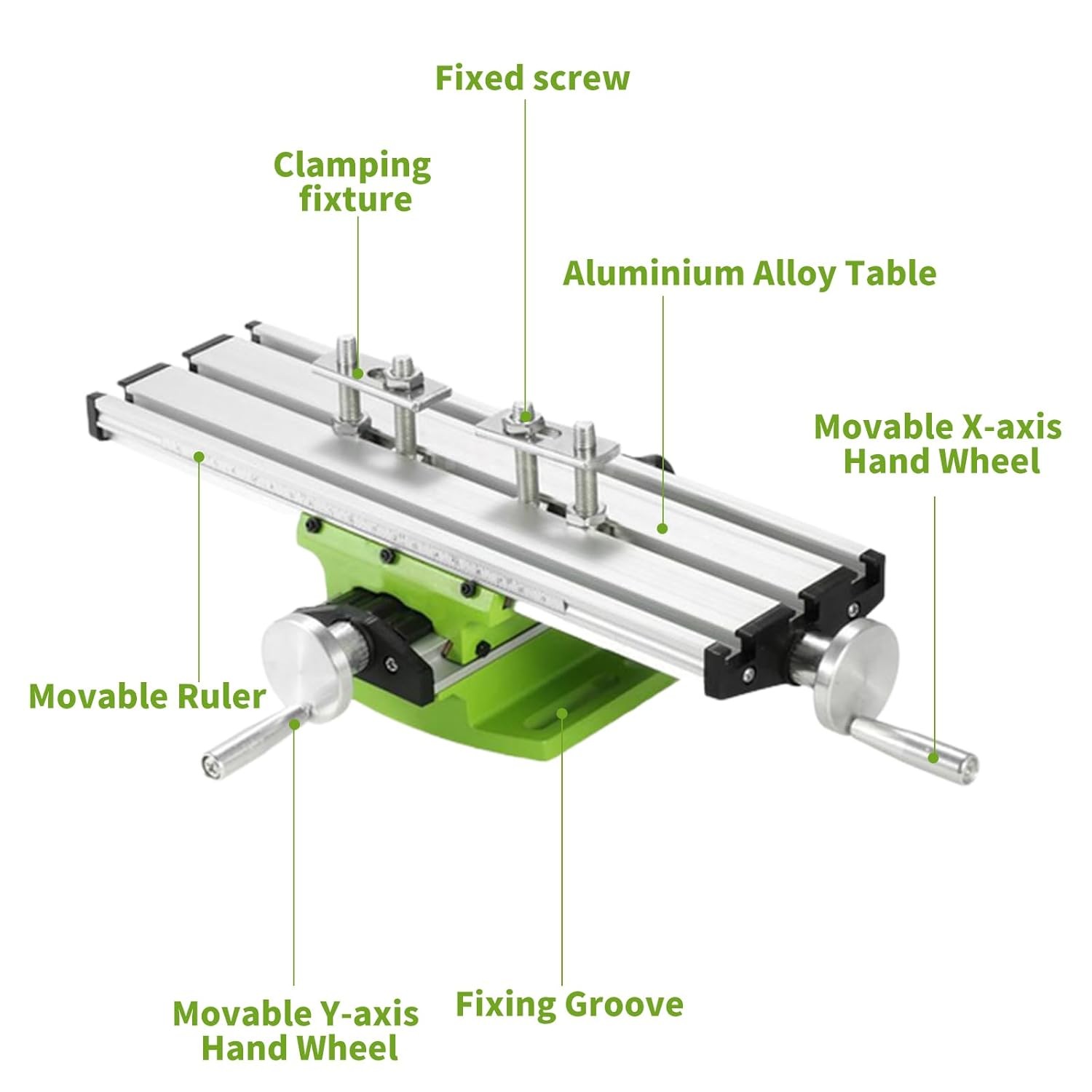Mini Milling Machine Worktable 12.2" Compound Slide Table Cross Slide XY Table