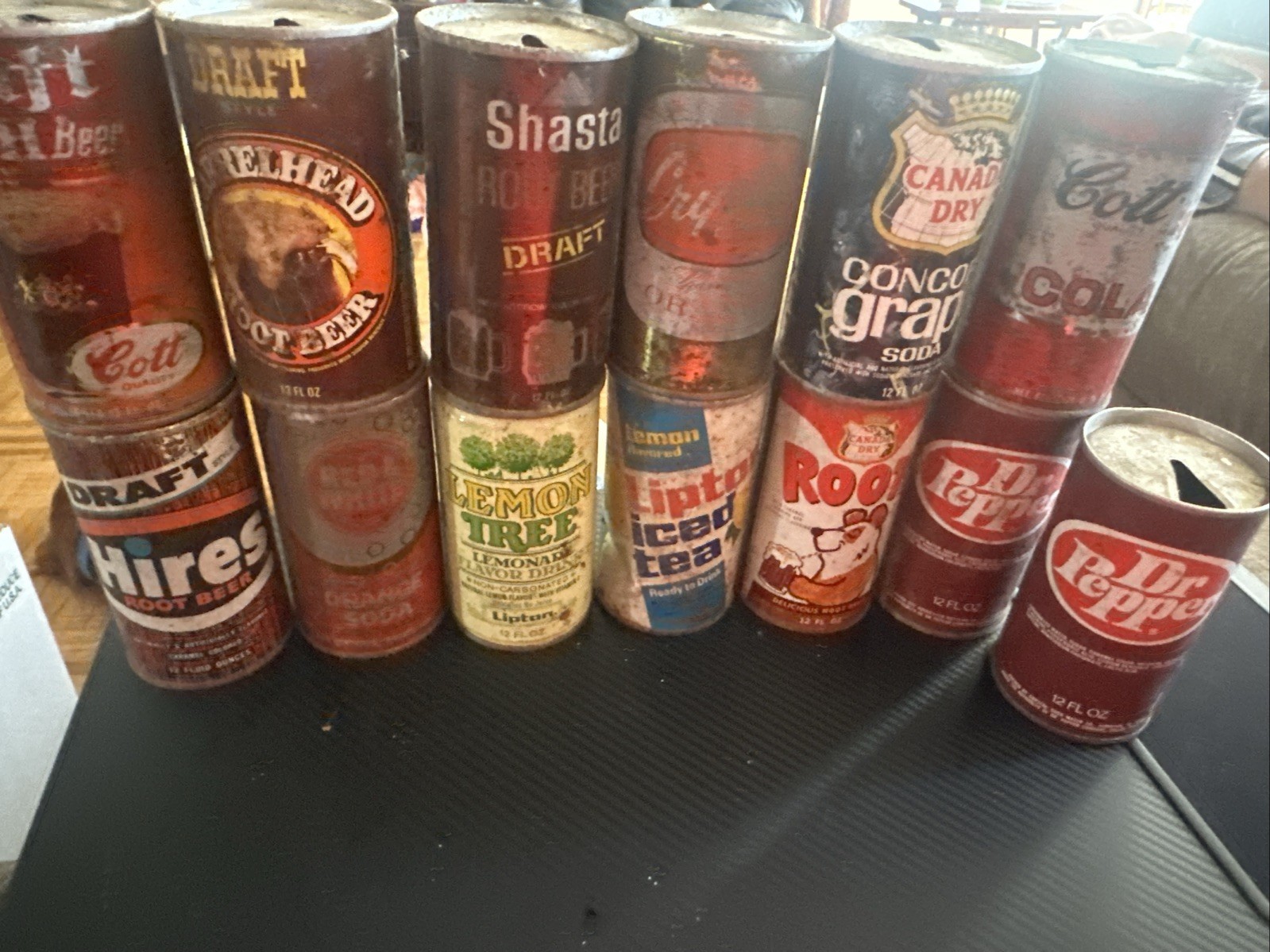 Cott Orange Cola Soda Flat Top 12 oz. Soda Can - Lot Of 13 Vintage Dr Pepper