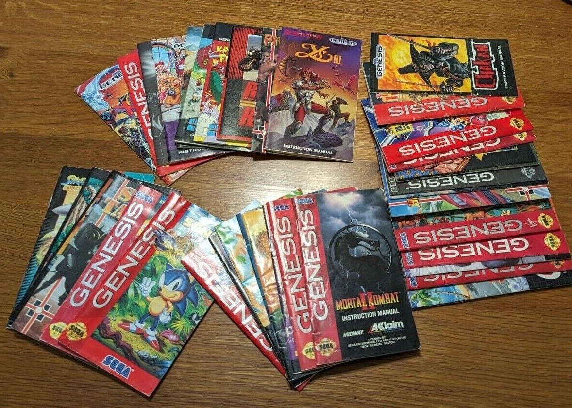 More Added! [You Pick ] Authentic SEGA GENESIS Manuals ONLY-Complete Your Game!