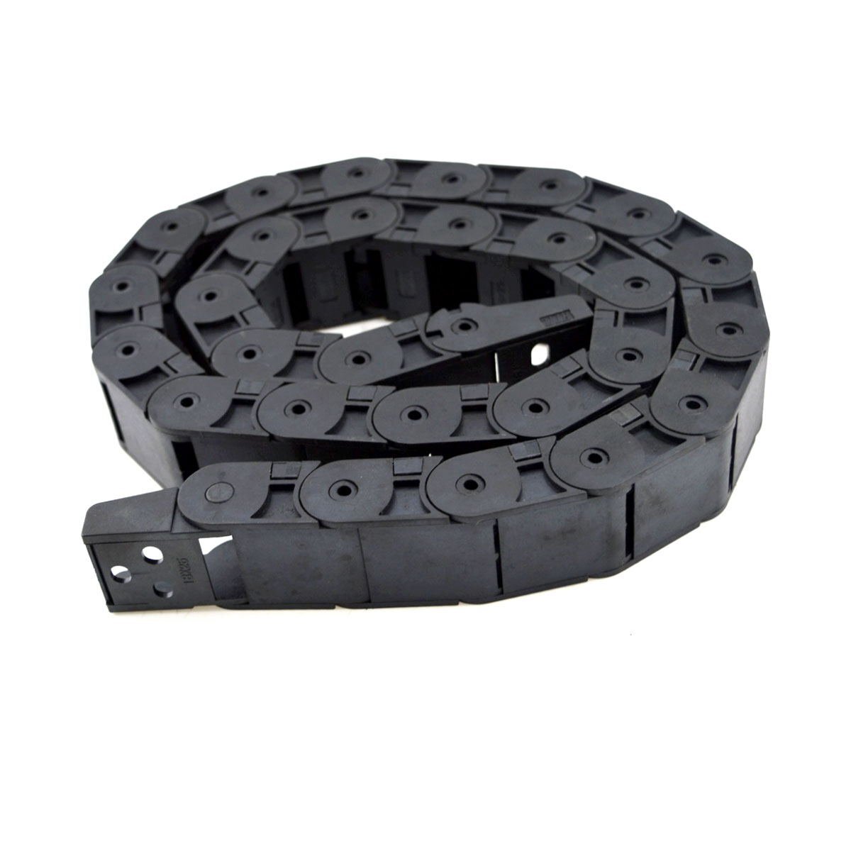 1M Length Black Plastic 18 x 25mm Open Side Type Cable Drag Chain Wire Carrier