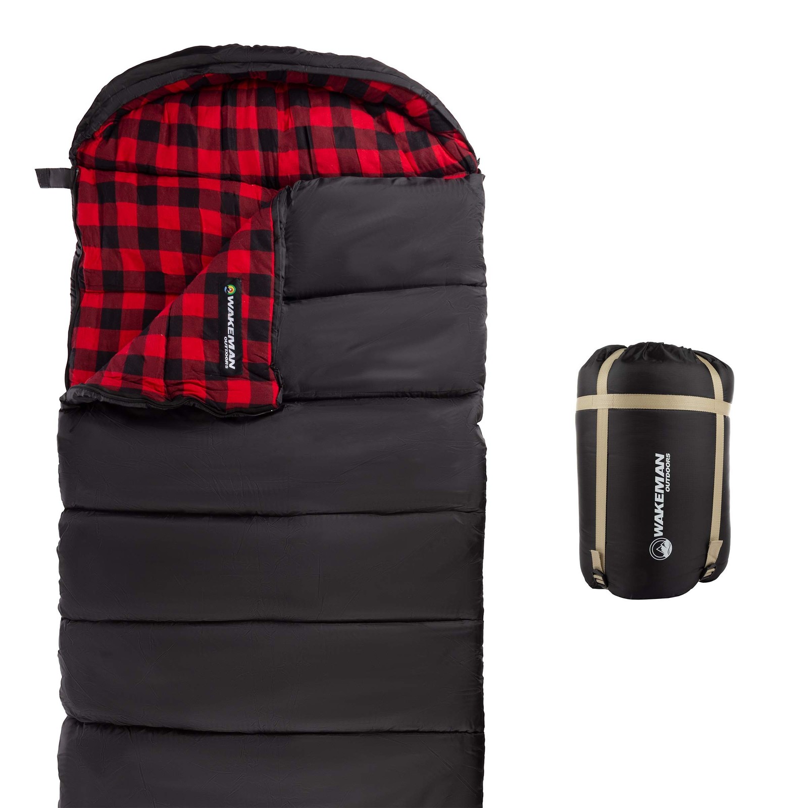 Sleeping Bag - Lightweight Envelope-Style 32F Rated Outdoor Sleeping Bag with...