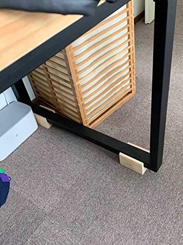 4 PCS Heavy Duty Wood Bed Furniture Risers 10cm x 10cm x 2cm Sofa Table Lift