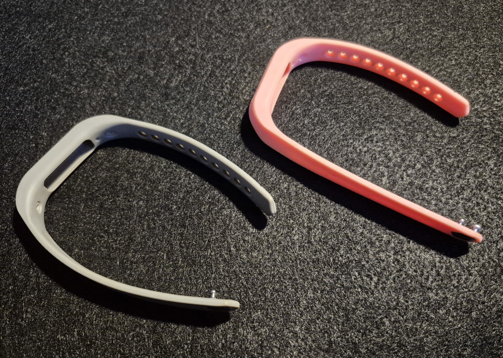 Silicone Wrist Bands For Fit Bit Flex2, 2 Bands Gray & Pink