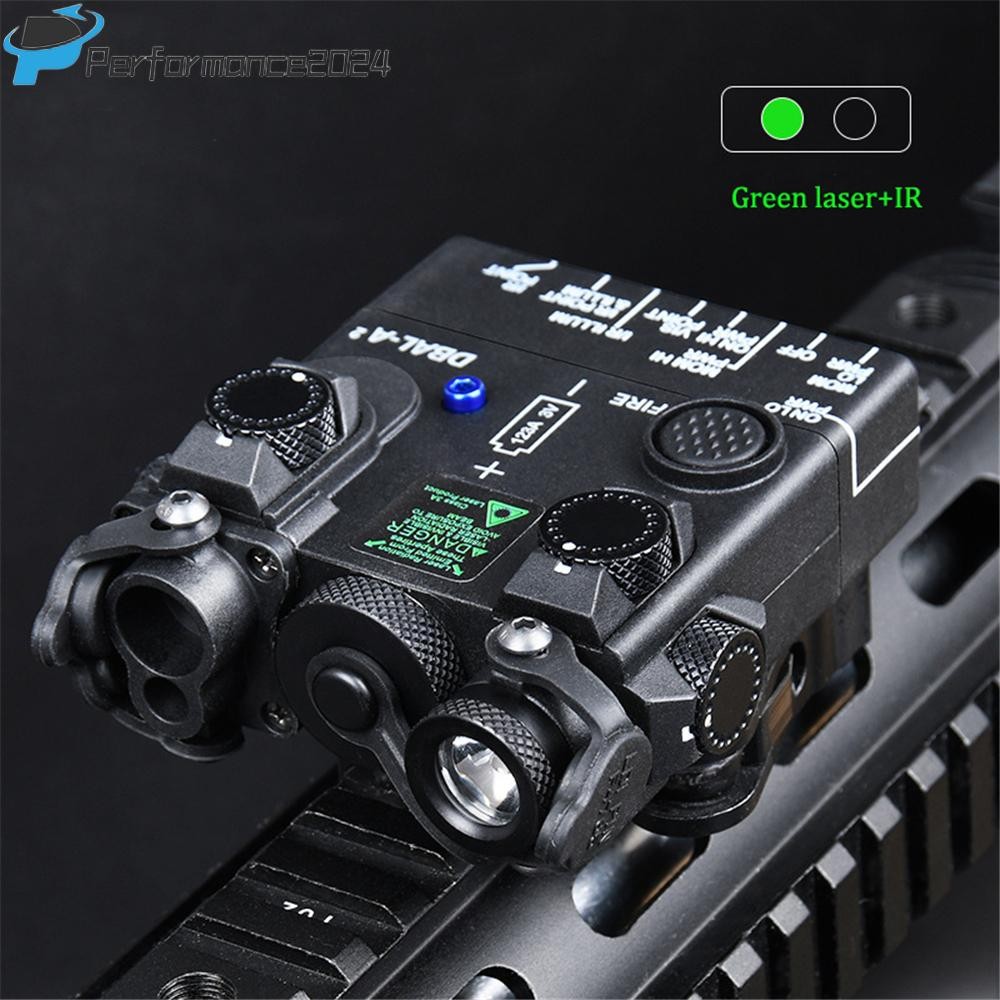 For WADSN DBAL-A2 Green IR Aiming Laser with white Hunting Strobe Light Black