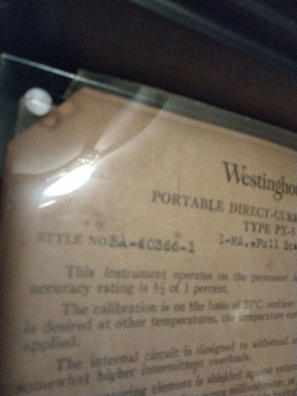 Westinghouse Direct-Current MiliVolt Meter Type PX-5 Bakelite Case USAF. U9