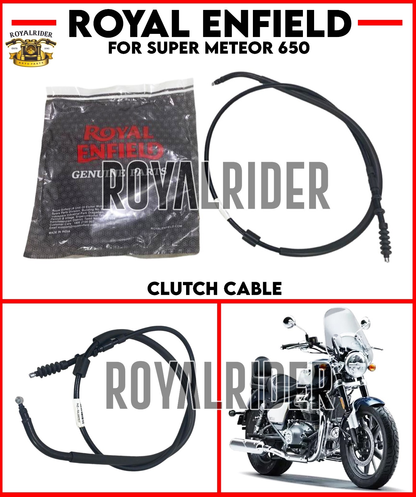 Fits Royal Enfield CLUTCH CABLE For Super Meteor 650
