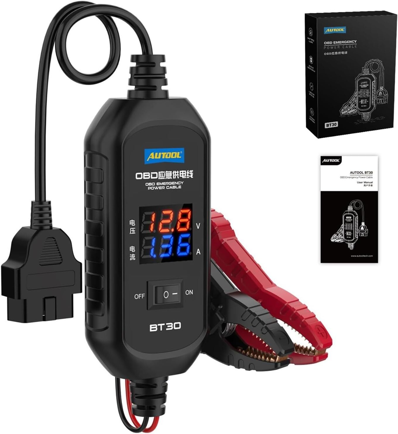 OBD2 ECU Emergency Power Supply Cable Car Memory Saver Over-Voltage Protection