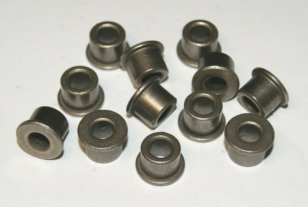 Bronze Magnetic Flanged Bushings Lot 1/4 ID x 7/16 OD x 3/8 H x  9/16 Flange OD