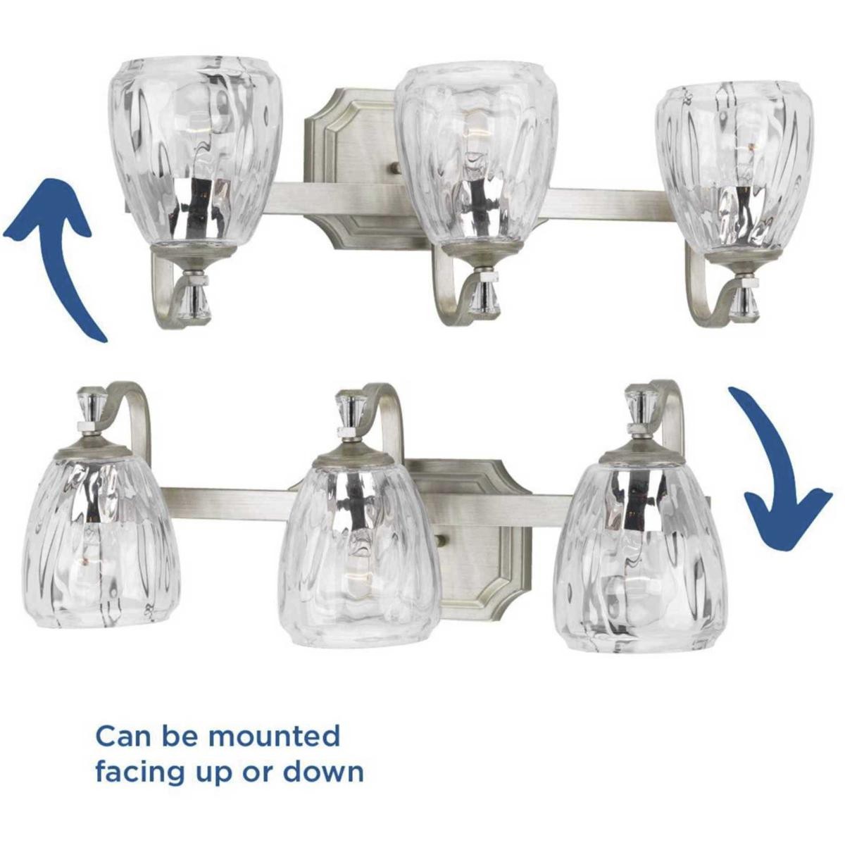 41ELIZABETH 42891-SRCW Kenley Bathroom Vanity Light Silver Ridge