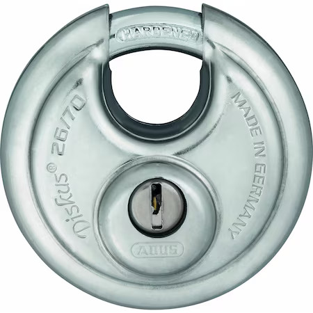Abus 26085 Padlock, 2 3/4" H, 2 3/4" W, Silver