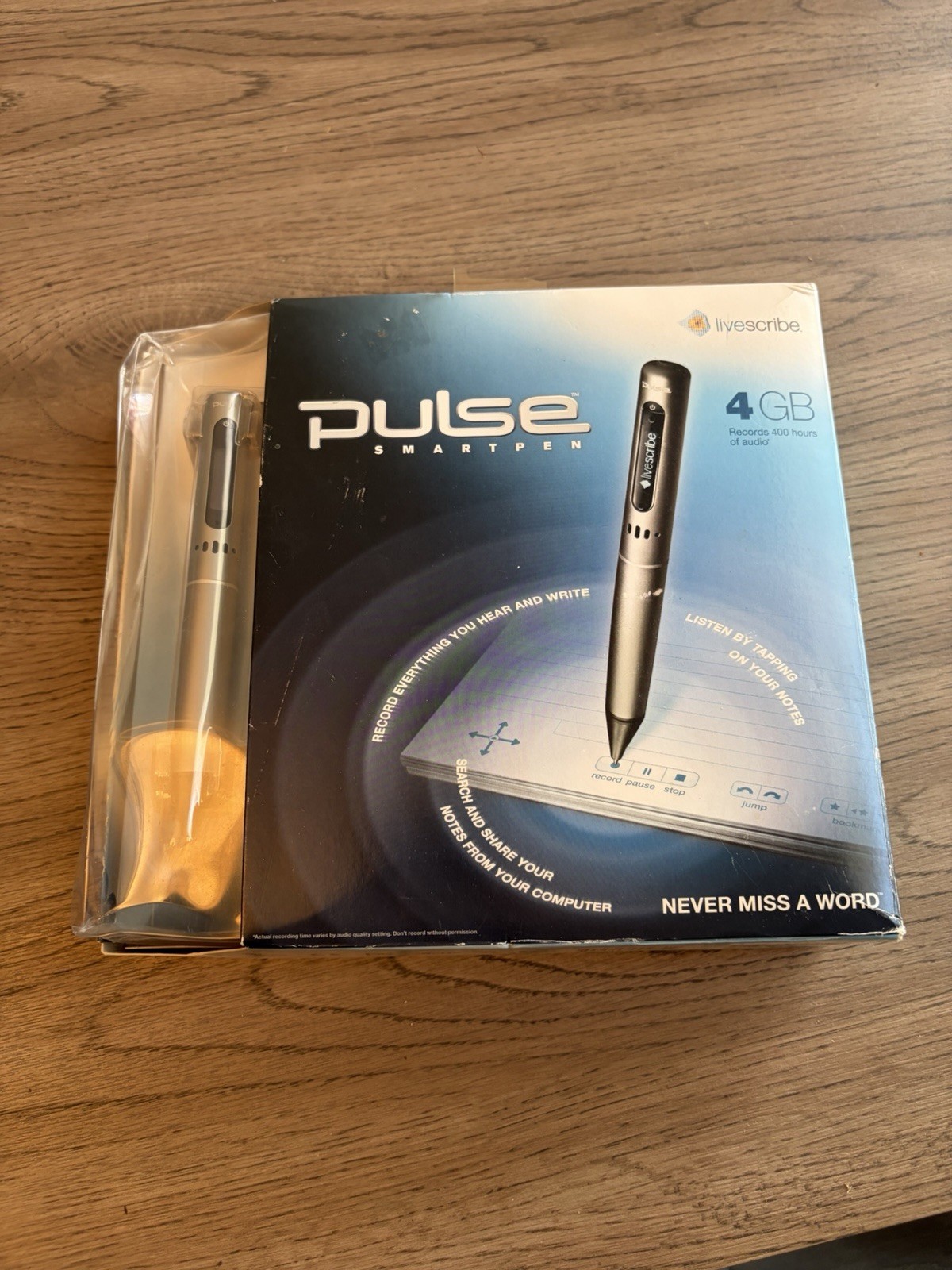 Livescribe Pulse Smartpen 4GB Titanium Silver New In Box Sealed Audio Record