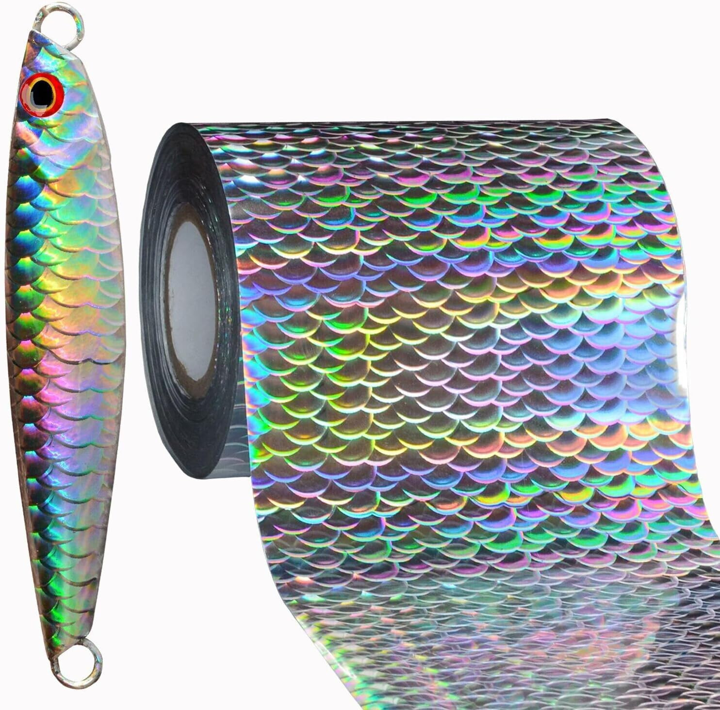4Cm*50M Colorful Hot Stamping Foil for Fishing Lure Jigs Baits Spoon Paper