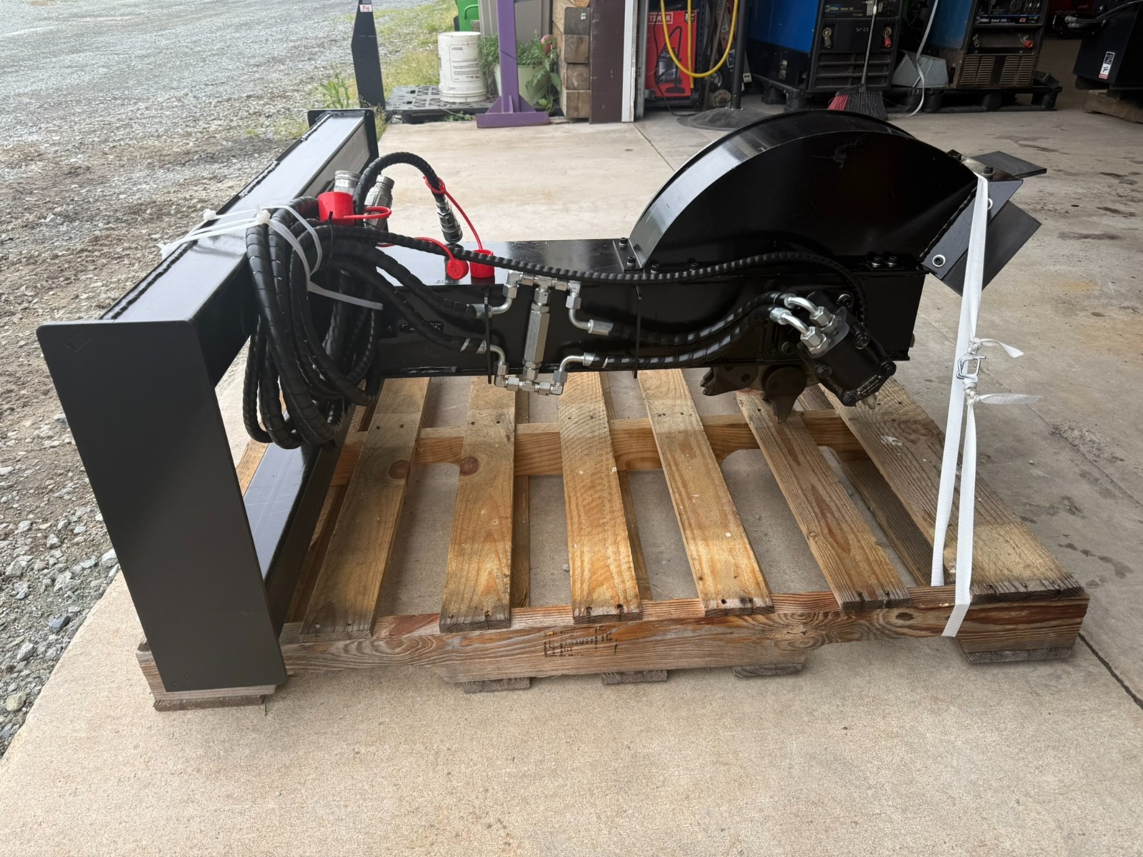 NEW-Skid Steer Hydraulic Stump Grinder Attachment – Quick Attach (NOT Mini)