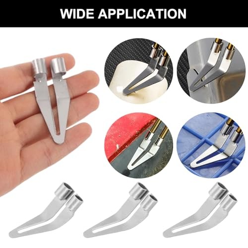 10 Pcs Plastic Welding Tips Professional Stainless Steel Triangle Scrapper