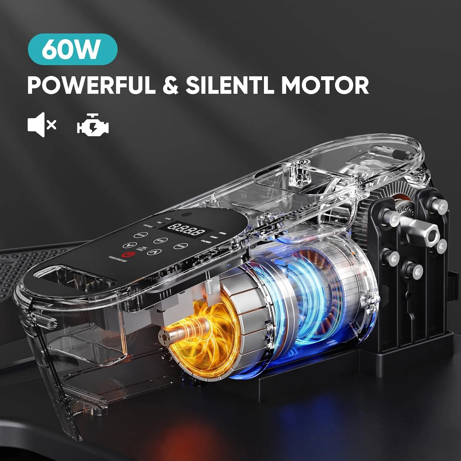 Under Desk Elliptical Machine Electric Leg Exerciser 12 Speed With Remote Con...