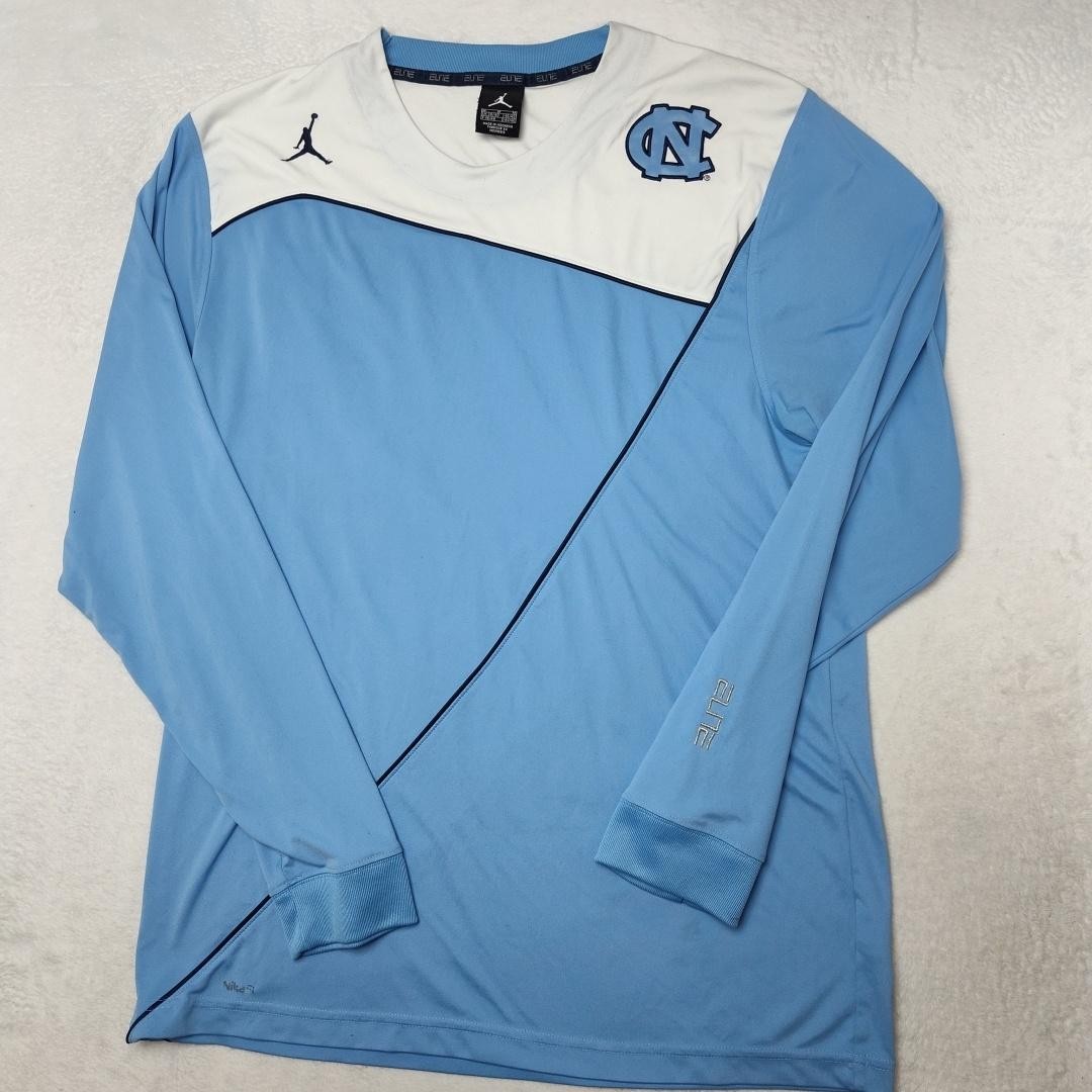 Jordan North Carolina Tar Heels Shirt Mens Medium Blue Elite Basketball Football