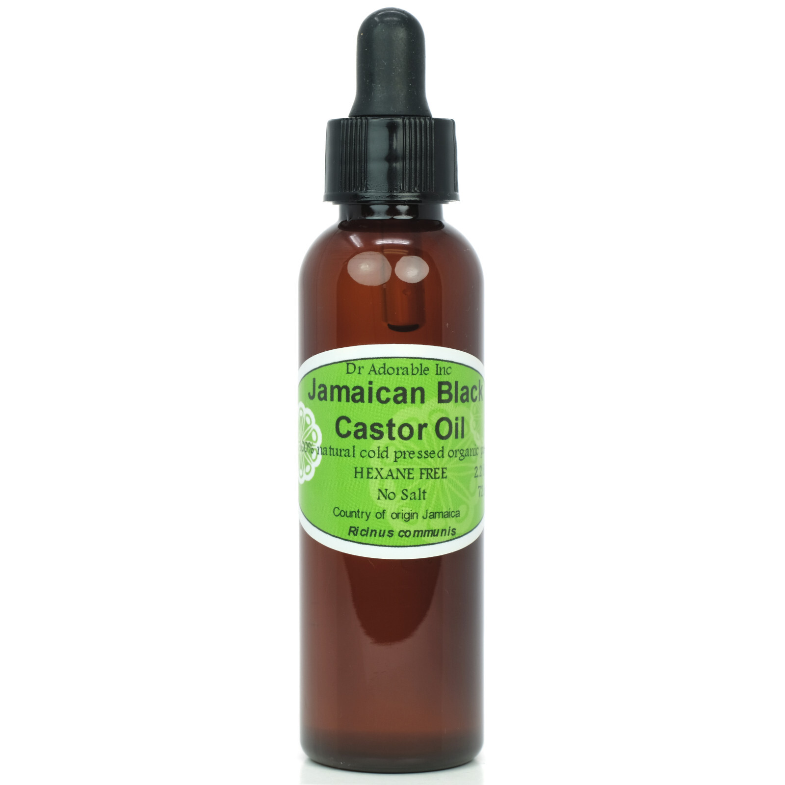 2 oz BLACK CASTOR OIL 100% PURE ALL NATURAL CARRIER OIL ORGANIC BY DR.ADORABLE