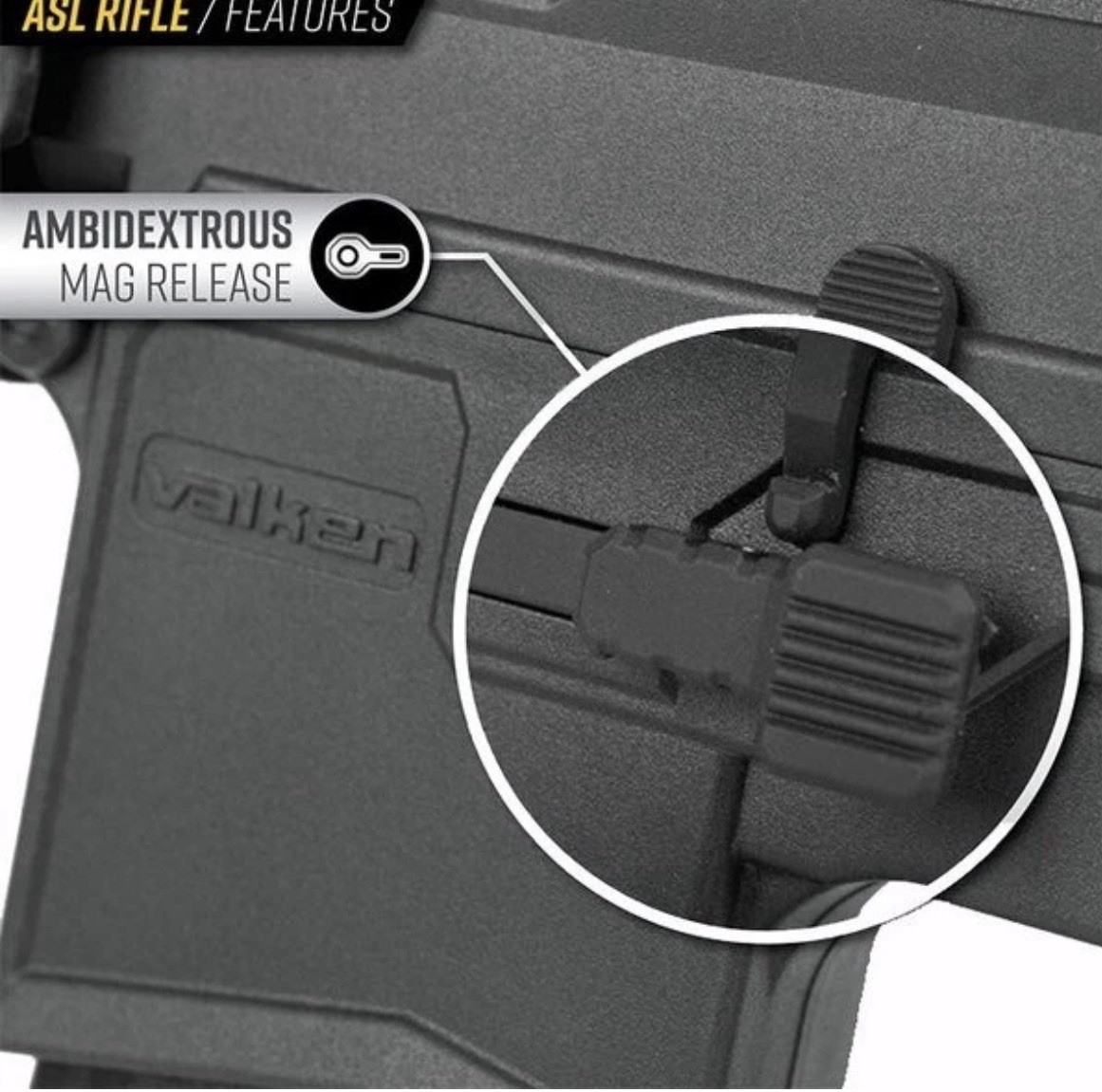 NEW Valken ASL Hi-Velocity TANGO Airsoft AEG Rifle - Black - M-LOK - NIB