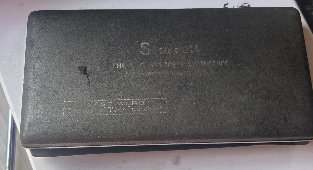 Vintage The L.S. Starrett Co Dial Indicator Last Word  CASE ONLY