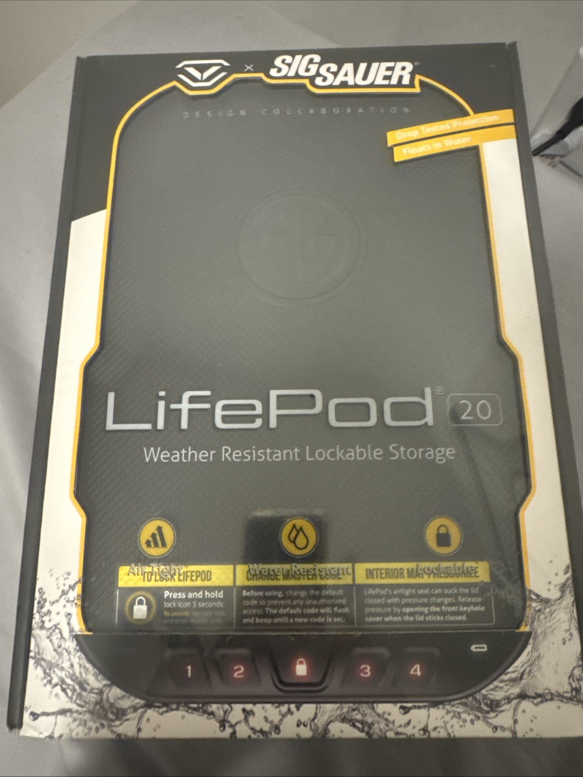 Vaultek LifePod 2.0 Sig Sauer Edition Waterproof Lockbox New In Box
