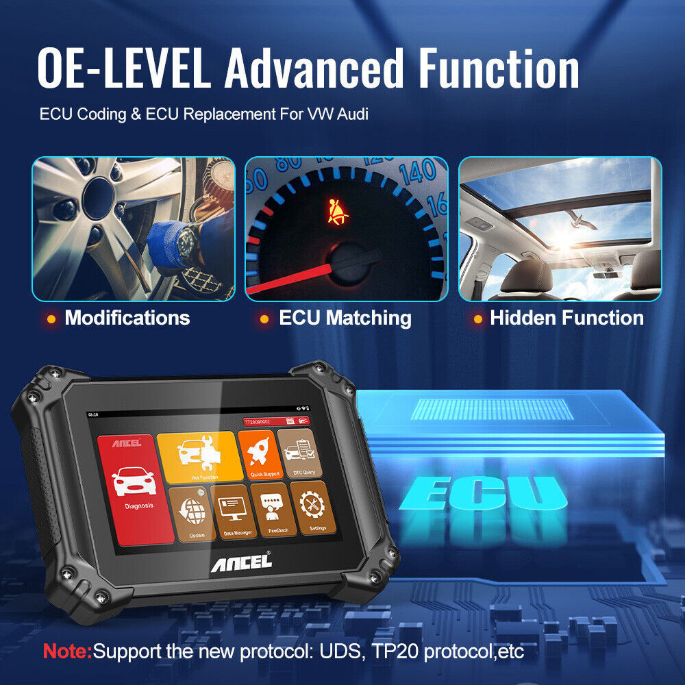 ANCEL V6 Bidirectional Car OBD2 Diagnostic Tool ECU Coding All System Scanner