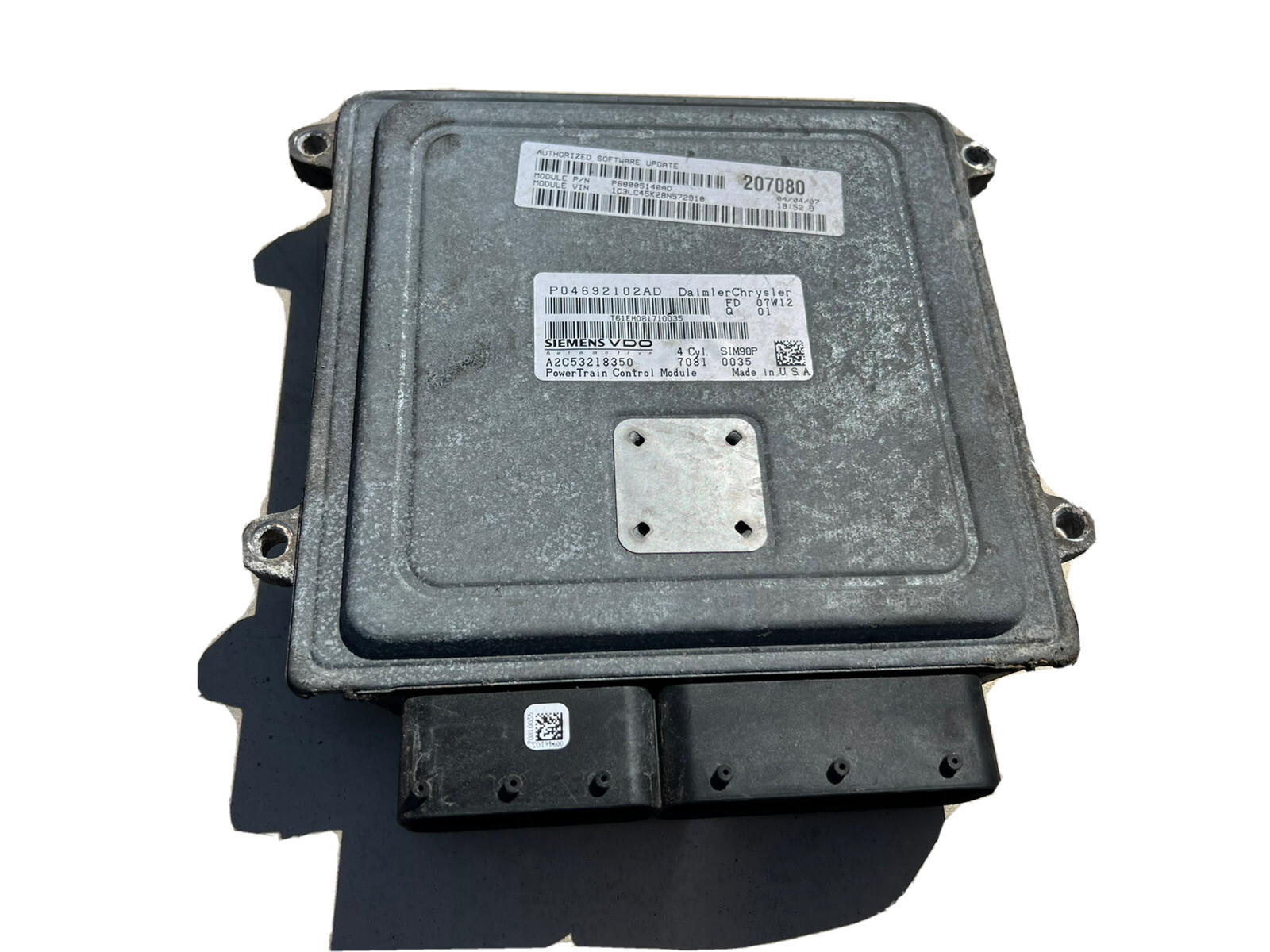 2007-10 Dodge Avenger Chrysler Sebring 2.4 Engine Control Module ECU P04692102AD