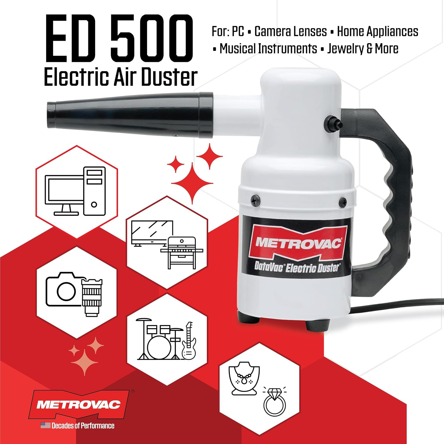 Datavac Computer Duster & Cleaner Super Powerful Electronic Dust Blower Environm