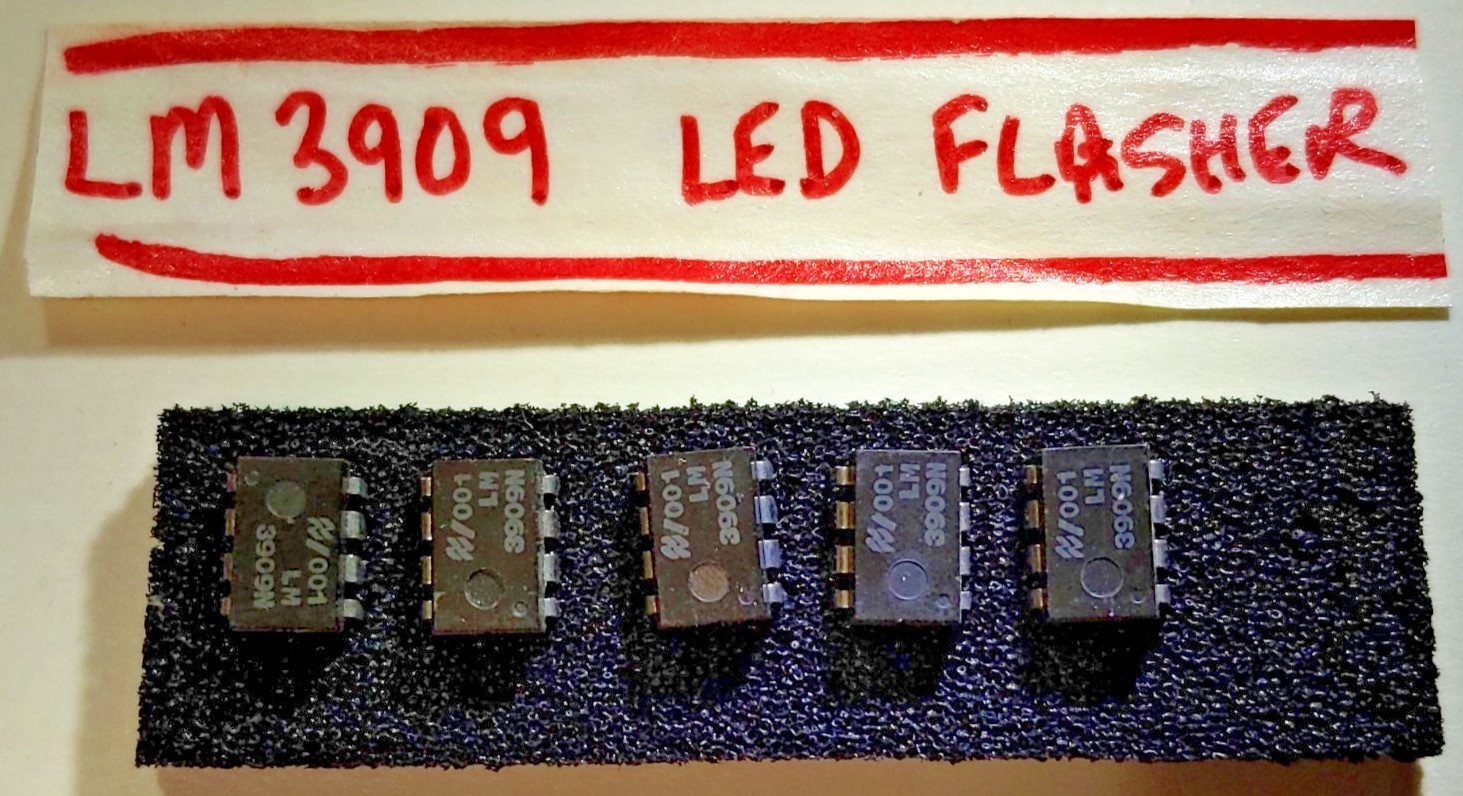 Lot of 5 National Semiconductor LM3909N LED Flasher Oscillator IC DIP-8 NOS