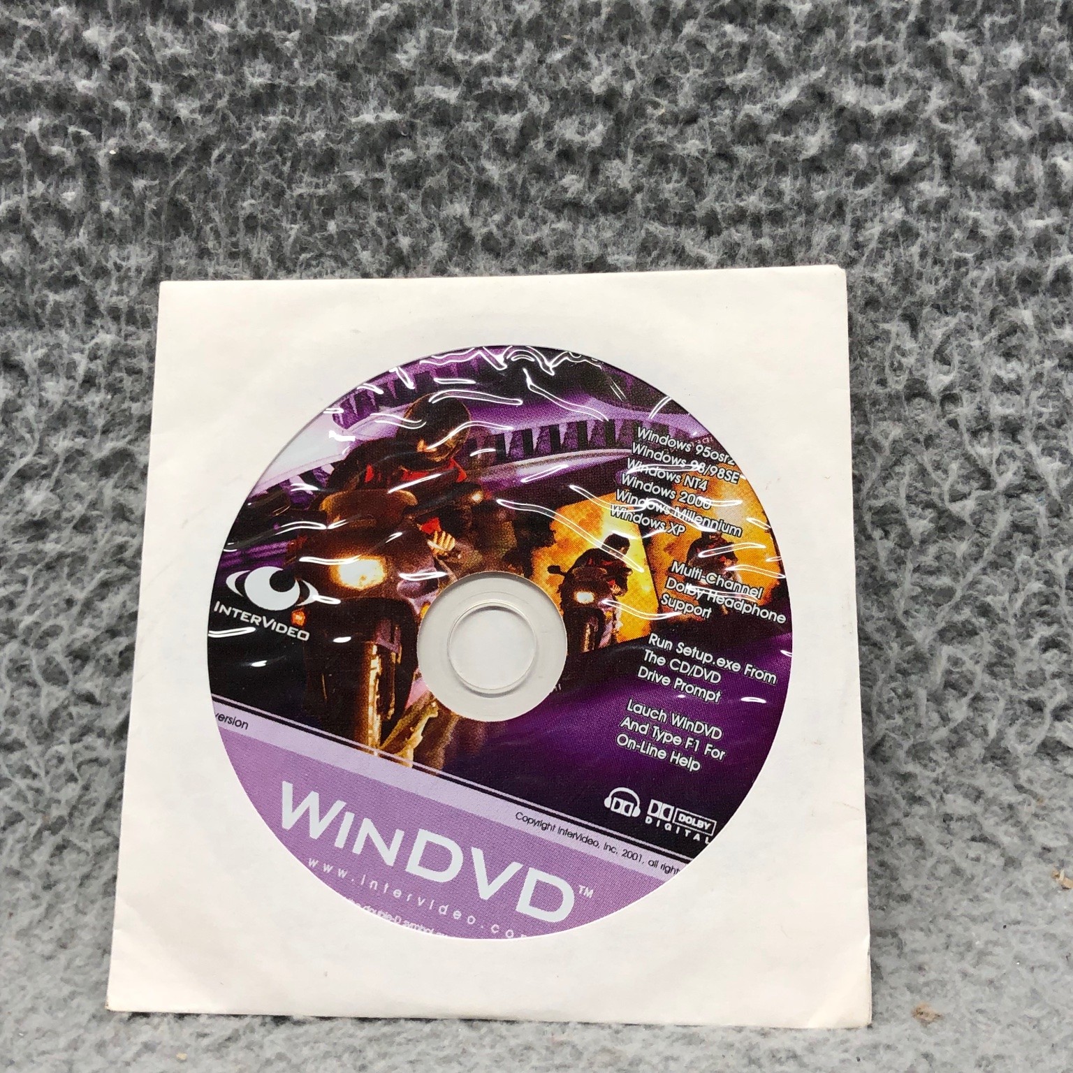 InterVideo WinDVD Software CD Windows 95-XP Dolby Digital