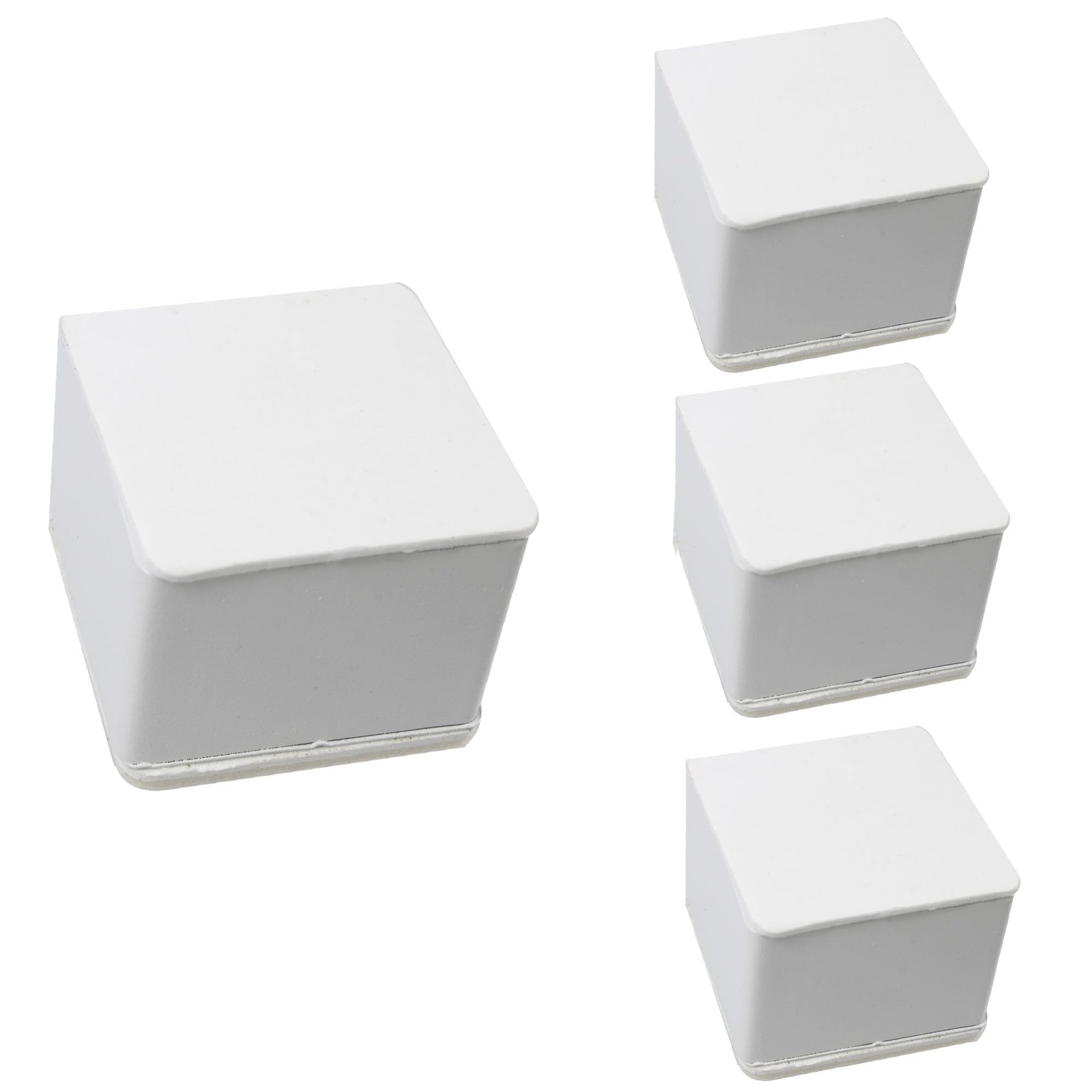 Furniture Riser Carbon Steel 4 PCS 2 Inch White Square Lift Adds Height New
