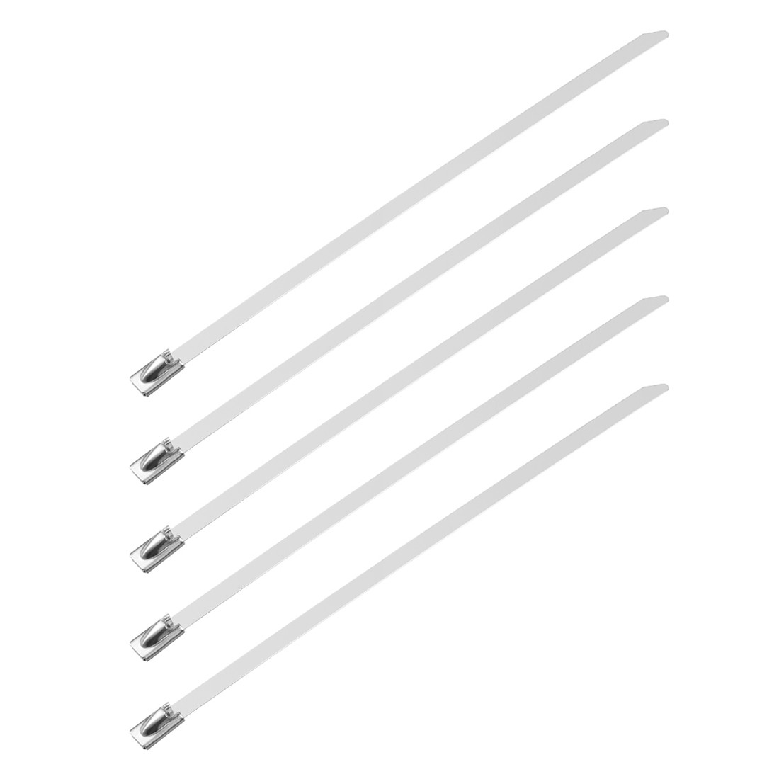 450mmx4.6mm Cable Zip Ties Stainless Steel Metal Exhaust Wrap 40Pcs