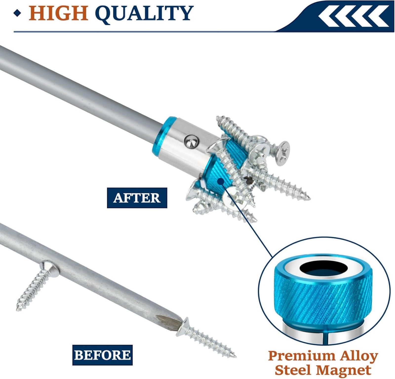 6PCS 1/4" Inner Diameter Magnetic Screw Ring For Power Screwdriver Bits